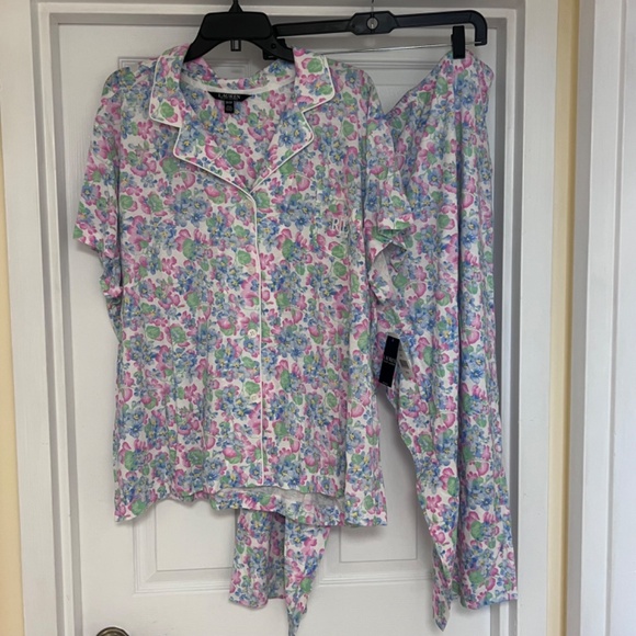 🔥SALE 🔥Valentine’s day 💖NWT PLUS 3X LAUREN Ralph Lauren Pajama Set COTTON - Picture 10 of 11